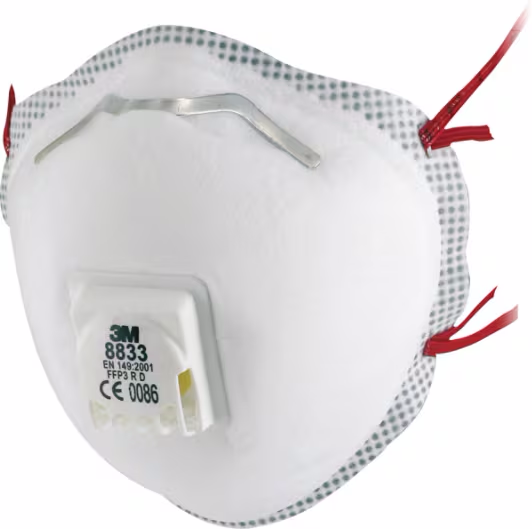 3M Partikelmaske FFP3, mit Ventil, 8833