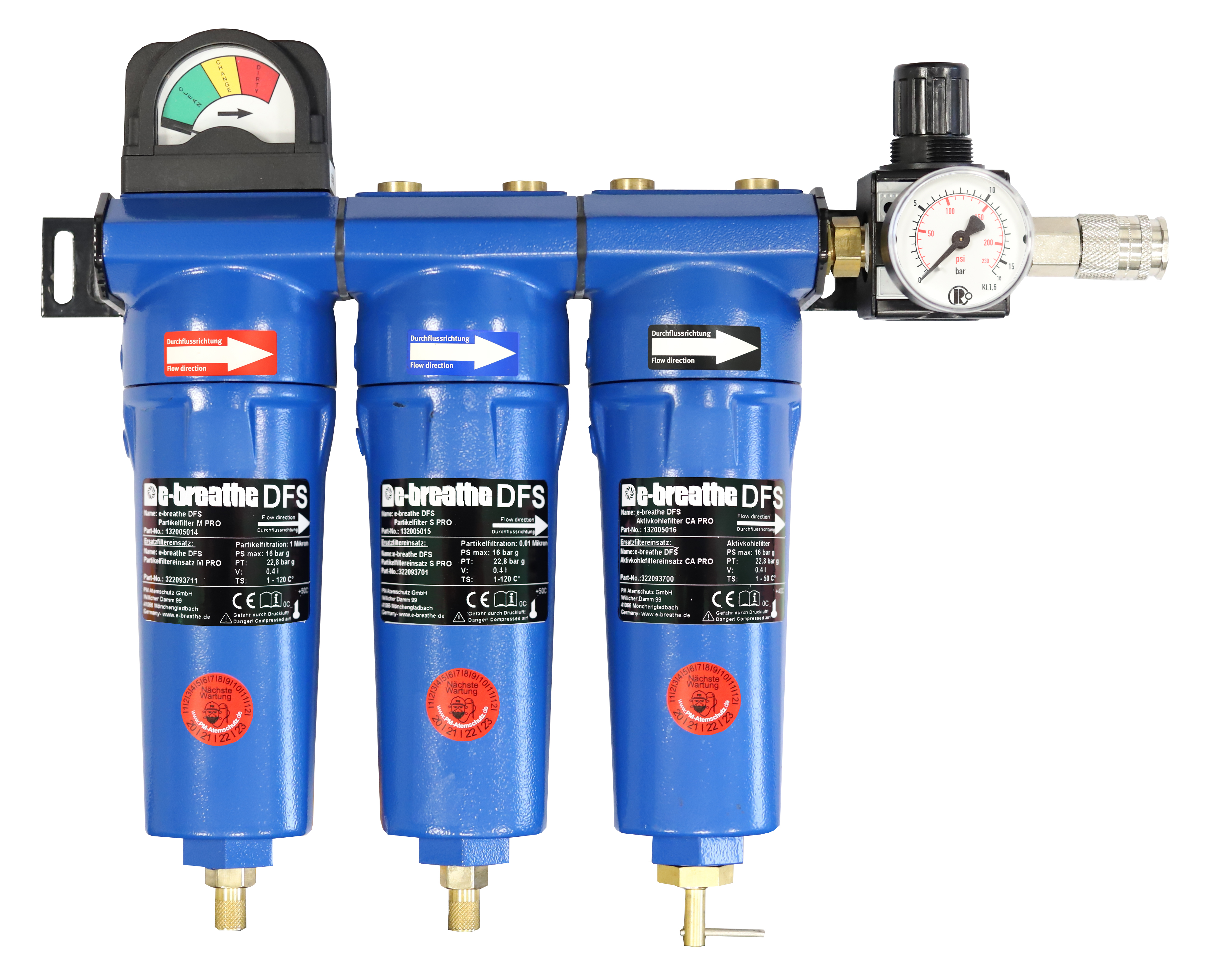e-breathe Druckluft-Filterstation PRO 3 (V.2.0) WH