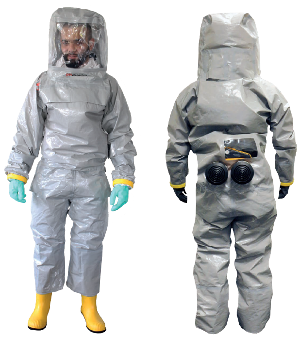 e-breathe Chemical grey GSA/CBRN Gr. S - inside - konisch