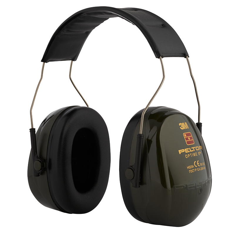 3M PELTOR Optime II Kapselgehörschützer, grün, Kopfbügel, H520A-407-GQ