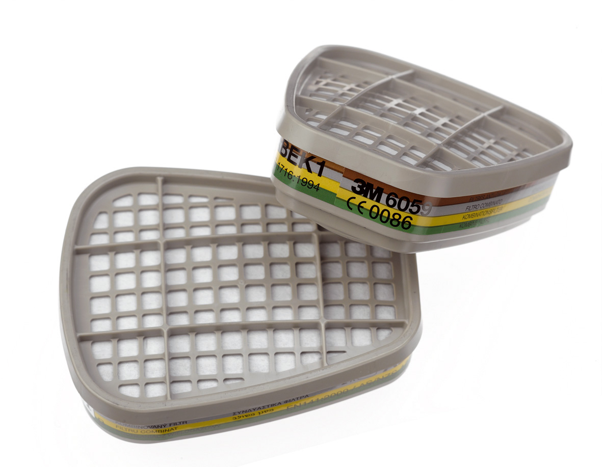 3M Filterpatrone 6059, ABEK1-Kombinationsfilter, 1 Paar/Packung