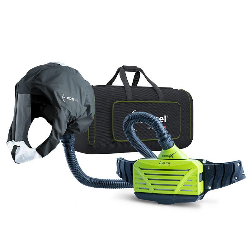 Optrel Ready-Pack Softhood Kurzhaube (schwarz) u. e300X Gebläse 